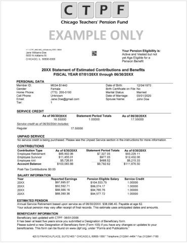 Example of what a Member Statement Looks like