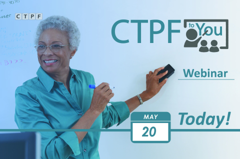 CTPF to You Graphic with Teacher Erasing Something from a White Board